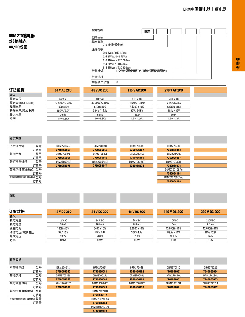魏德米勒繼電器DRM570730L中間繼電器230V AC現貨,魏德米勒東莞代理
